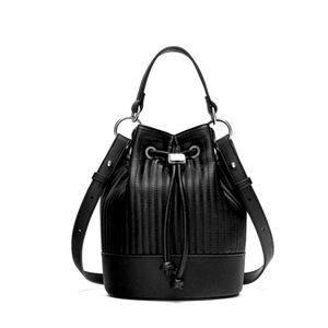 ZARA Black Quilted Bucket Small Bag